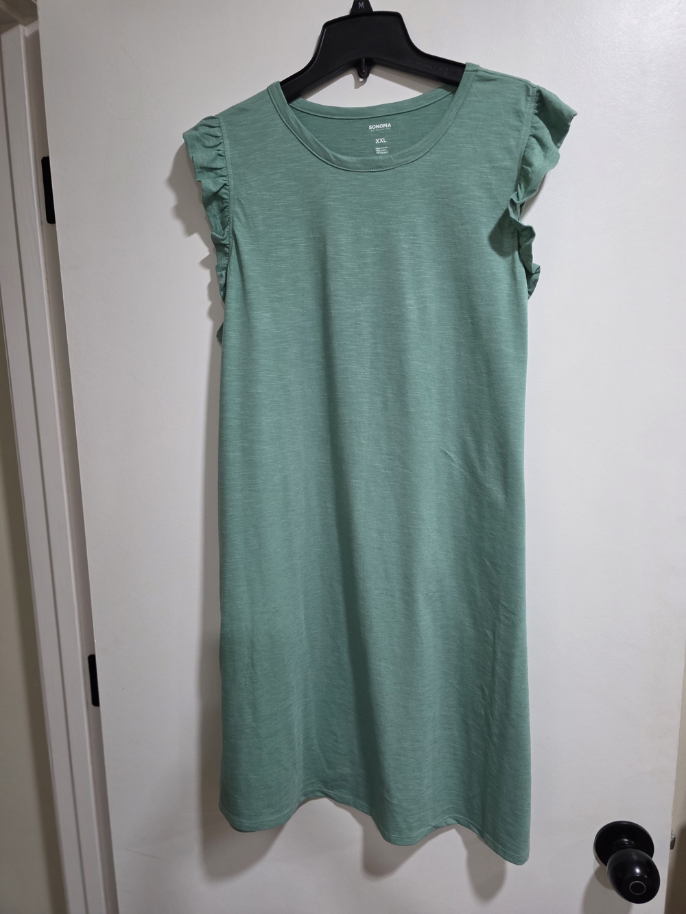 Sonoma XXL Sage Green Ruffle Sleeve T-Shirt Dress
